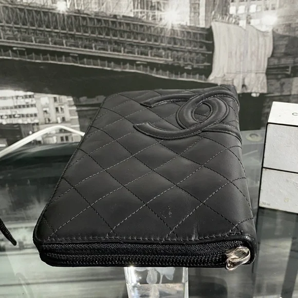 Authentic CHANEL Lambskin Cambon Line Zippy Clutch Wallet - Picture 8 of 17